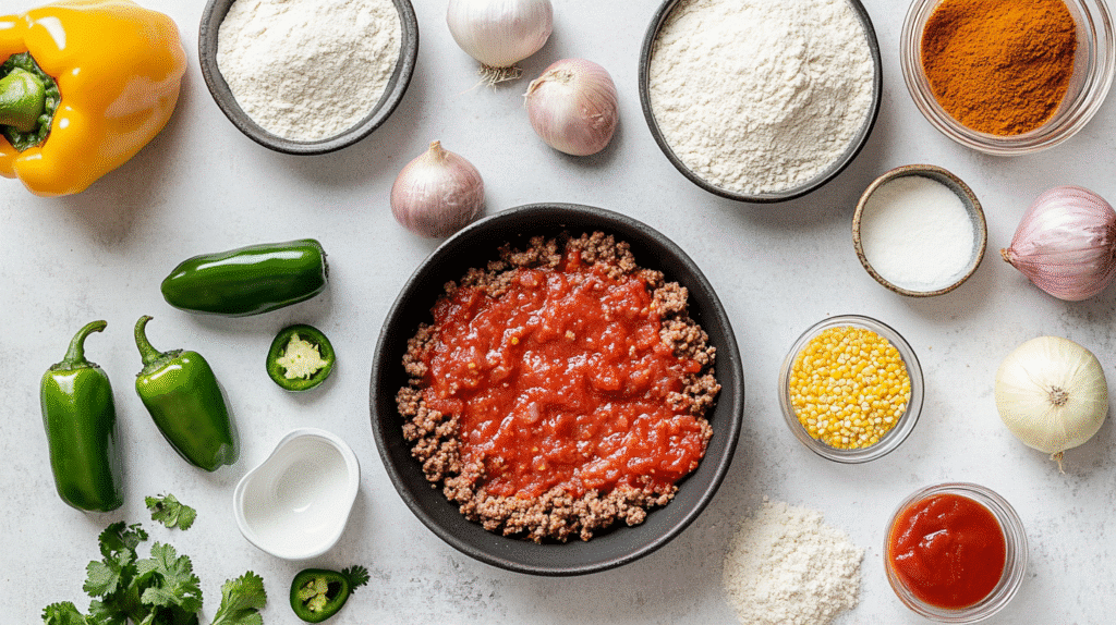 Ingredients for gluten-free tamale pie