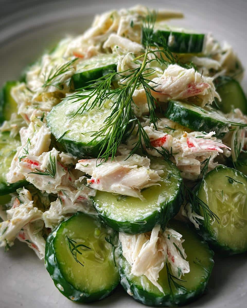 cucumber salad with crab meat - detail 1