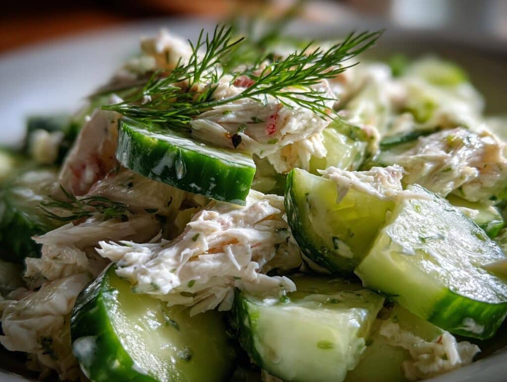 cucumber salad with crab meat