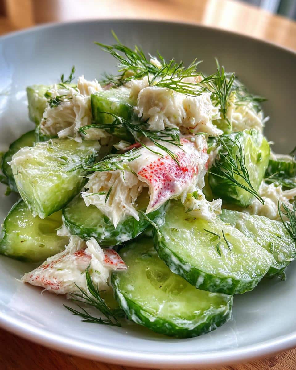cucumber salad with crab meat - detail 2