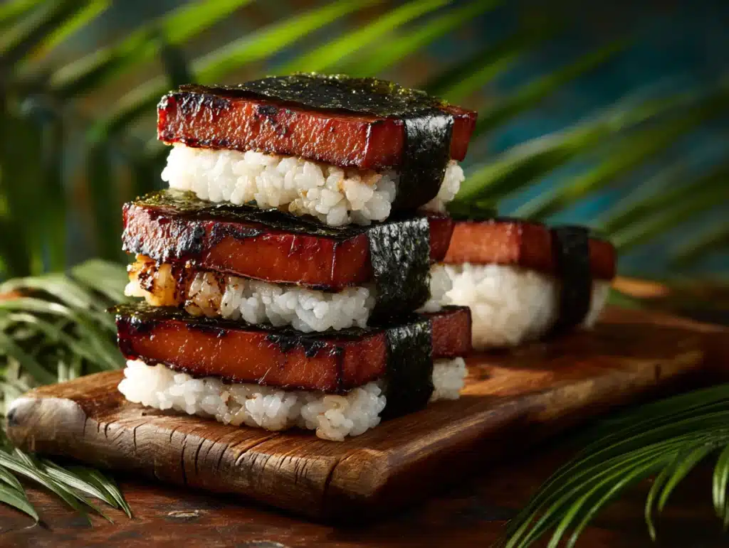 Spam Musubi Recipe serving plate